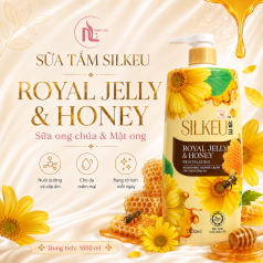 Silkeu Tắm Sữa Ong Chúa và M ong 1000ml 